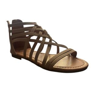 Journee Collection Hanni Nude Gladiator Sandal Womens Size 5.5  NEW